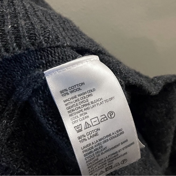 Vintage Tommy Bahama Shawl Charcoal Grandpa Cardigan Palm Trees Dolphin Design L - Picture 3 of 5